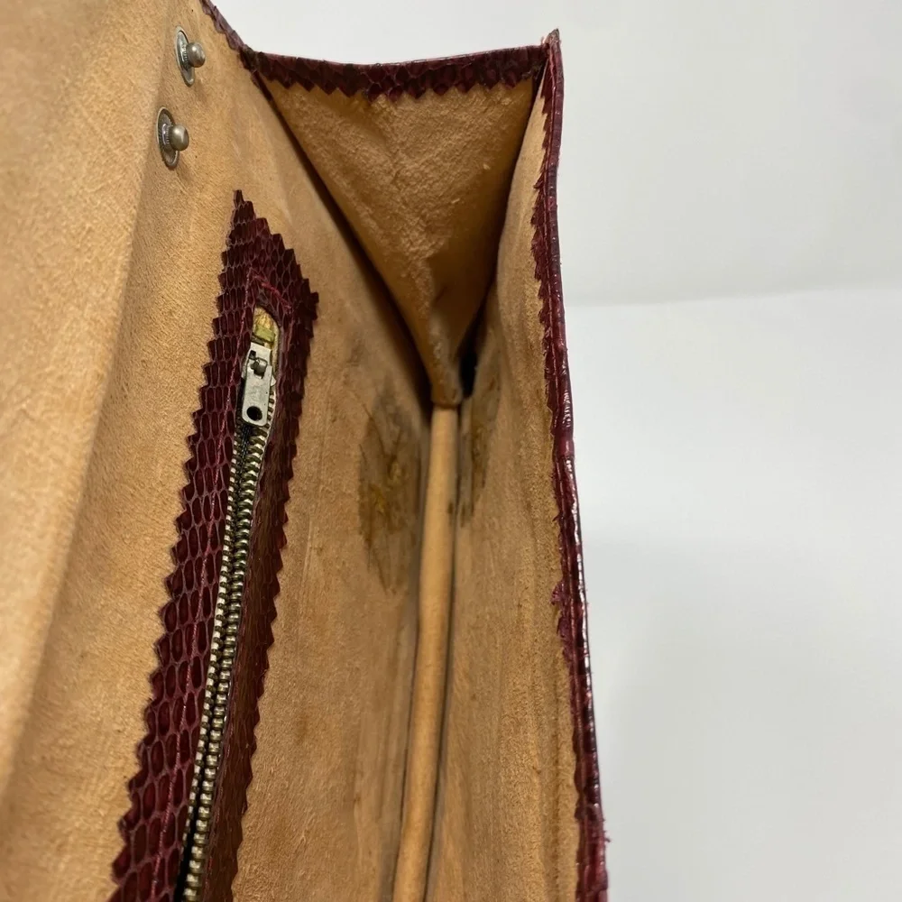 Vintage Genuine Snakeskin Clutch Crossbody Bag